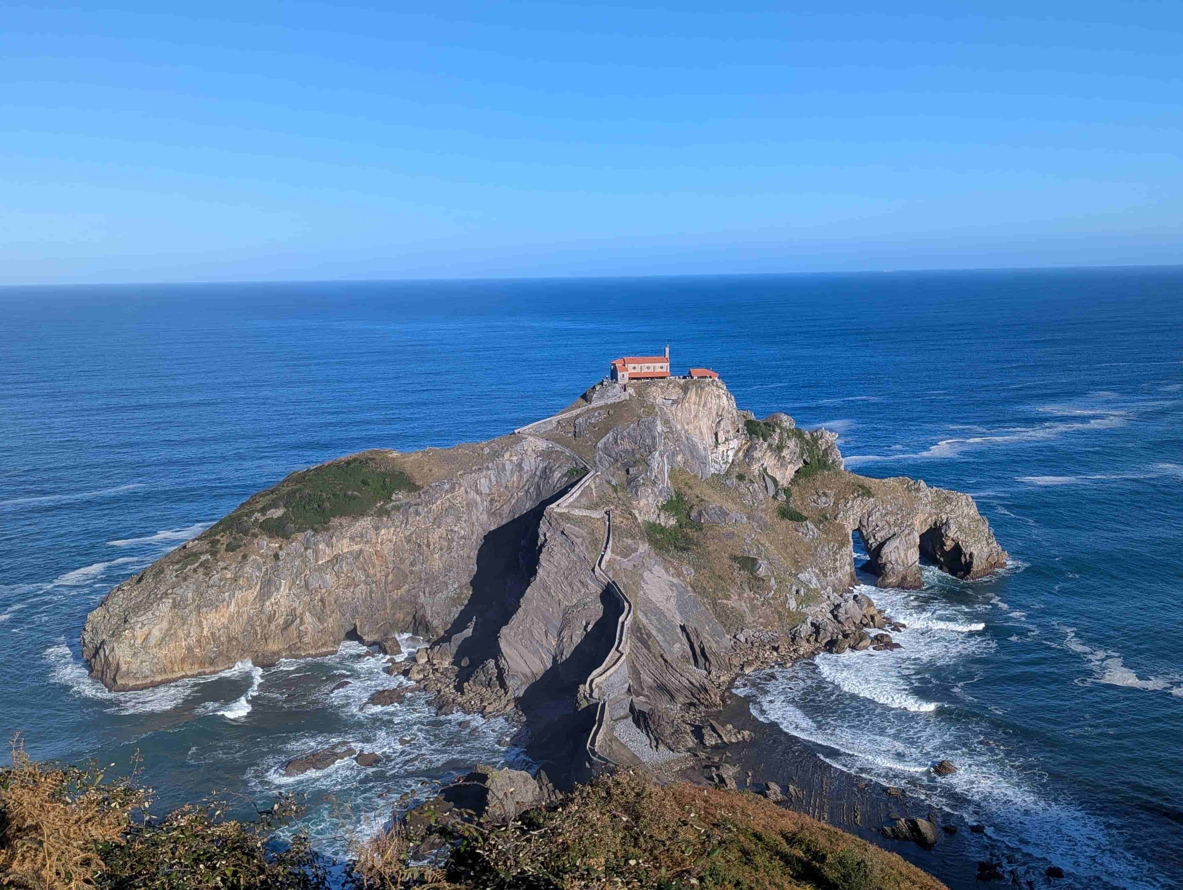 Gaztelugatxe ("Castle Rock" in Euskara); famous as a set in "Game of Thrones".